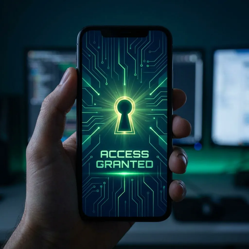 Secure digital login keyhole